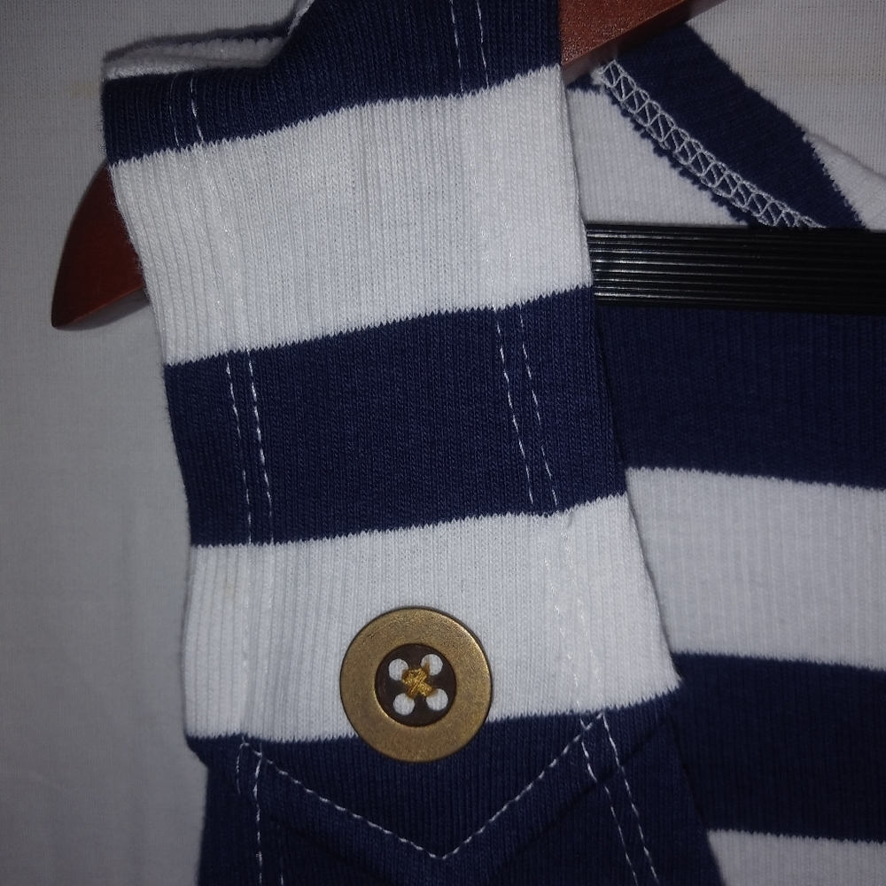 Hillard & Hanson 3X Striped Navy White Tank Top Plus - Picture 5 of 6